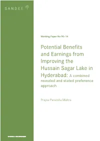 Potential Benefits and Earnings from Improving the Hussain Sagar Lake in Hyderabad: a Combined Revealed and Stated Preference Approach