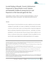 Toward a Multisystemic Framework for Mental Health, Social Cohesion