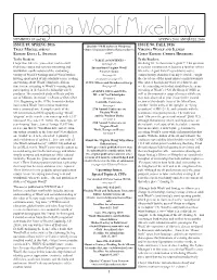 Virginia Woolf Miscellany, Issue 89, Spring 2016 and Issue 90, Fall 2017