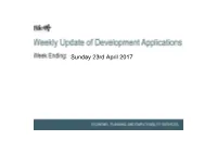 Weekly Update of Development Applications