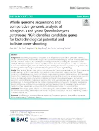 Whole Genome Sequencing and Comparative Genomic Analysis Of