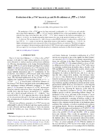 0 Meson in Pp and Pb-Pb Collisions at √ Snn = 2.76