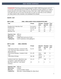 2020 Hiking Schedule.Pdf