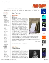 Artforum.Com Critics' Picks