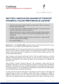 'Battista' Announced As Name of the Most Powerful