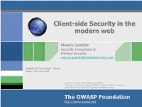 Client-Side Security in the Modern Web