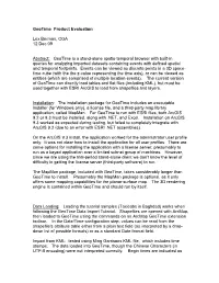 Geotime Product Evaluation Lex Berman, CGA 12 Dec 09 Abstract
