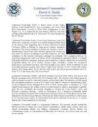 LCDR David A. Smith, USCG