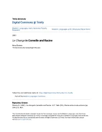 Le Change in Corneille and Racine