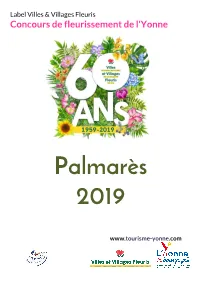Palmarès 2019