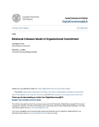 Relational Cohesion Model of Organizational Commitment