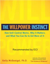 The Willpower Instinct