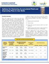 Options for Removing Accumulated Fluid and Improving Flow in Gas Wells