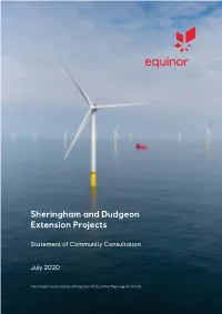 Sheringham and Dudgeon Extension Projects Statement Of