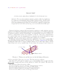TRACE TEST Introduction Numerical Algebraic Geometry [11]
