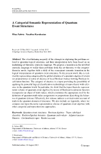 A Categorial Semantic Representation of Quantum Event Structures