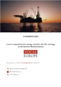 COMMENTARY a New Cooperation for Energy Security