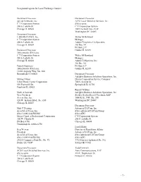 Designated Agents for Local Exchange Carriers