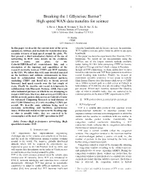 High Speed WAN Data Transfers for Science