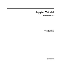 Jupyter Tutorial Release 0.8.0