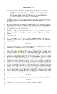 ORDINANCE NO. 19- the Following