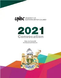 Virtual Convocation Program 2021