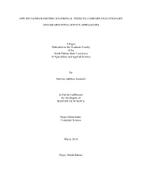 Applied Nonparametric Statistical Tests to Compare Evolutionary
