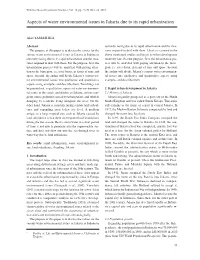 Aspects of Water Environmental Issues in Jakarta Due to Its Rapid Urbanization