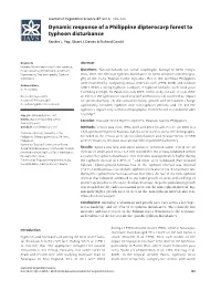 Dynamic Response of a Philippine Dipterocarp Forest to Typhoon Disturbance