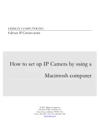 How to Set up IP Camera by Using a Macintosh Computer