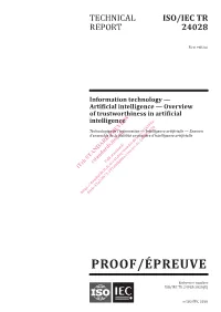 Iso/Iec Tr 24028:2020(E)
