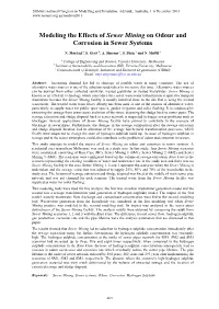 Modeling the Effects of Sewer Mining on Odour and Corrosion in Sewer Systems