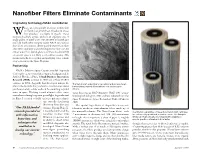 Nanofiber Filters Eliminate Contaminants