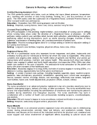 Nursing – What's the Difference