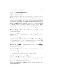 4.10 Improper Integrals