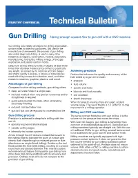 Gun Drilling Having Enough Coolant Flow to Gun Drill with a CNC Machine