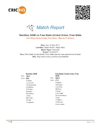 Match Report