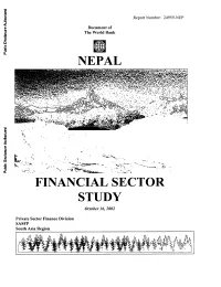 NEPAL Public Disclosure Authorized