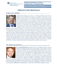 Presenter Bios