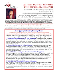 Qi, the Power Within for Optimal Health