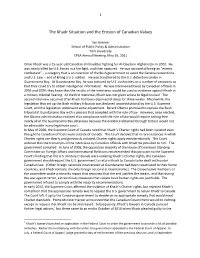 The Khadr Situation and the Erosion of Canadian Values