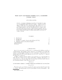 Contents 1. Introduction 1 2. Background 2 3. Examples of Complete Theories with Diﬀerent I(T, ℵ0) 6 4