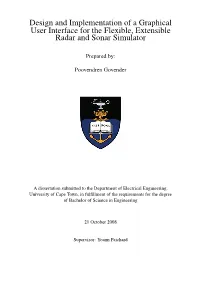 Design and Implementation of a Graphical User Interface for the Flexible, Extensible Radar and Sonar Simulator