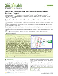Design and Testing of Safer, More Effective Preservatives For