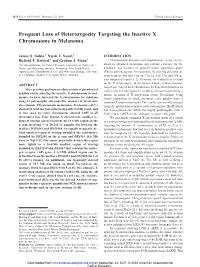 Frequent Loss of Heterozygosity Targeting the Inactive X Chromosome in Melanoma