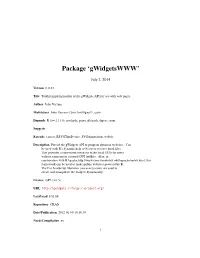 Package 'Gwidgetswww'