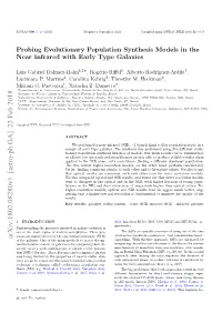 Probing Evolutionary Population Synthesis Models in the Near Infrared with Early Type Galaxies