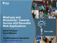 Towards Secure and Reusable Web Applications