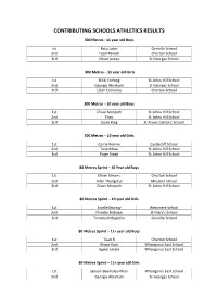 Contributing Schools Athletics Results