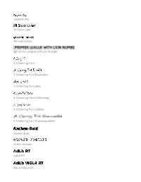 Font Samples